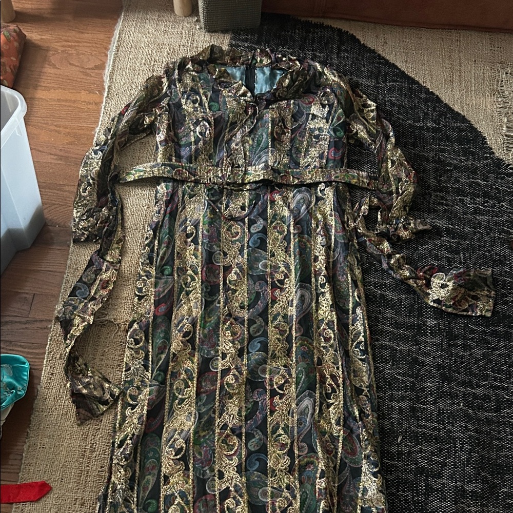60’s vintage Paisley Long Dress
